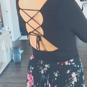 Open back strappy bodysuit